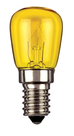 E14 26x54 230V10W GIALLO ESTERNO