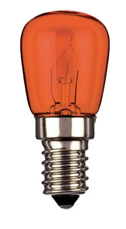 E14 26x54 230V10W ROSSO ESTERNO