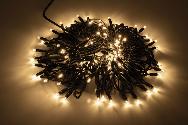 STRINGA NERA 120LED WARM