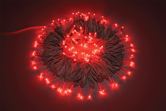 STRINGA BIA 120LED ROSSI