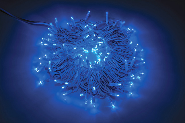 STRINGA BIA 120LED BLU FLASH