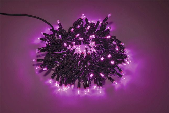 STR. 24V BIA 120LED PINK FLASH