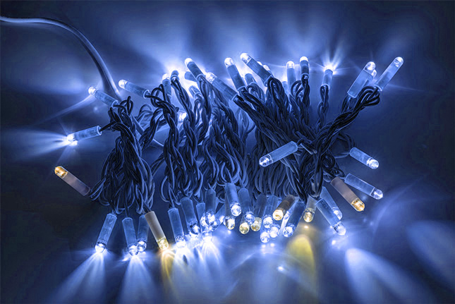 STRINGA BIGLED 60BLU FLASH 10m